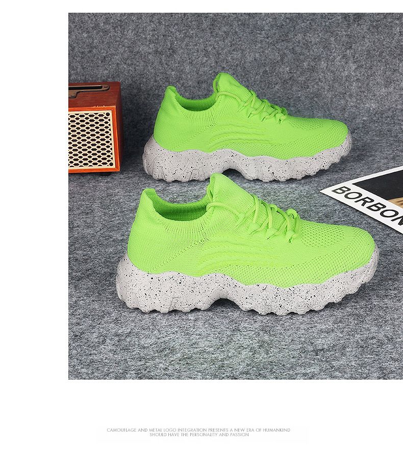 Μεγάλο μέγεθος αθλητικών για γυναίκες, αναπνεύσιμες κάλτσες με πλέξιμο, παπούτσια με ένα πόδι_voghion.com