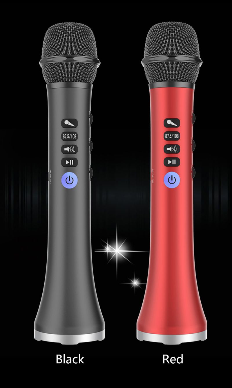 XIAOKOA Bluetooth Wireless Karaoke Microphone L-698 Speaker 2in1 Handheld Sing & Recording Portable KTV Player микрофон_voghion.com