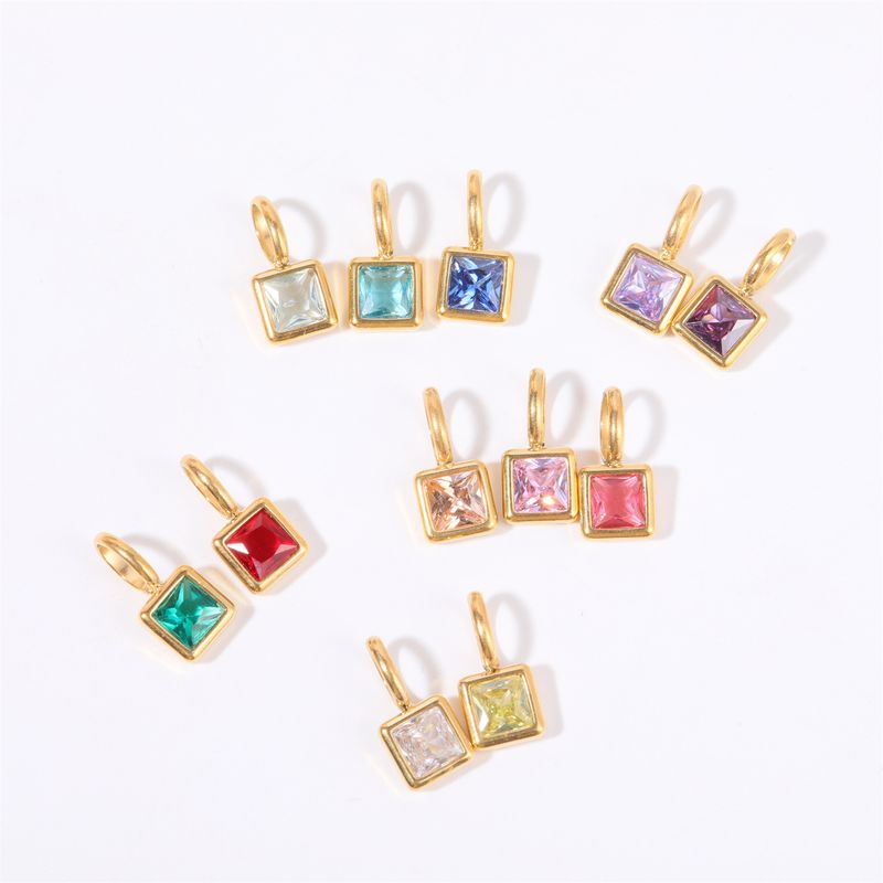 Collana con 12 pendenti colorati, accessori fai da te, ciondolo con zircone colorato, clavicola, pietra portafortuna femminile._voghion.com