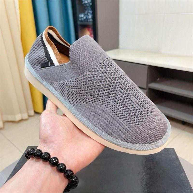 Yashixuan Spring New Men's Mesh Breathable Slip-On Thick-Soled Casual Versatile Lazy Shoes_voghion.com