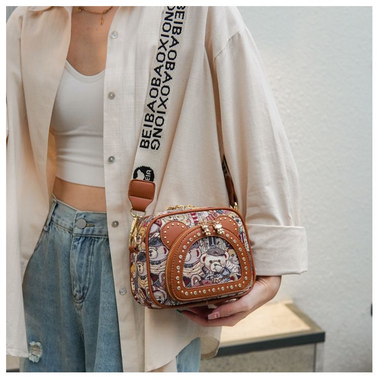 Borsa a tracolla mini carina ricamata per le donne, piccole borse da polso, portafoglio, borsa per cellulare, portamonete_voghion.com
