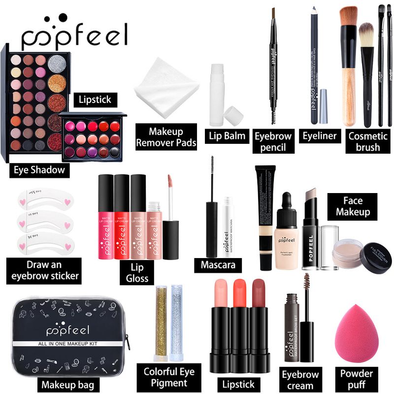 Sets POPFEEL ALLES IN EINEM Make-up-Set KIT004 27PCS_voghion.com