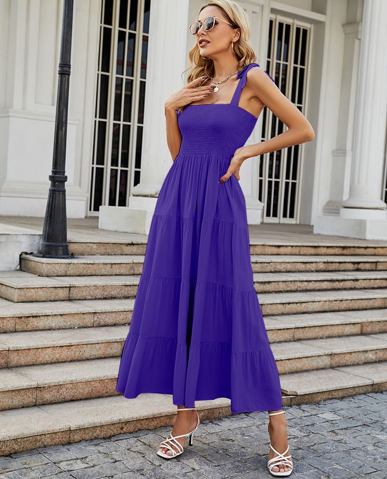 Selbstschießendes Cross Border Spring Sexy rückenfreies bedrucktes Strapskleid im Urlaubsstil für Frauen_voghion.com