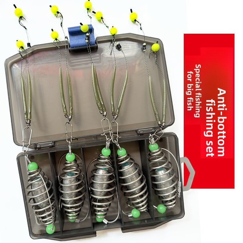 Bottom Full Set Beads Diamond Shape Reverse Ground Lure Knot European Style Carp Fishing Rig_voghion.com