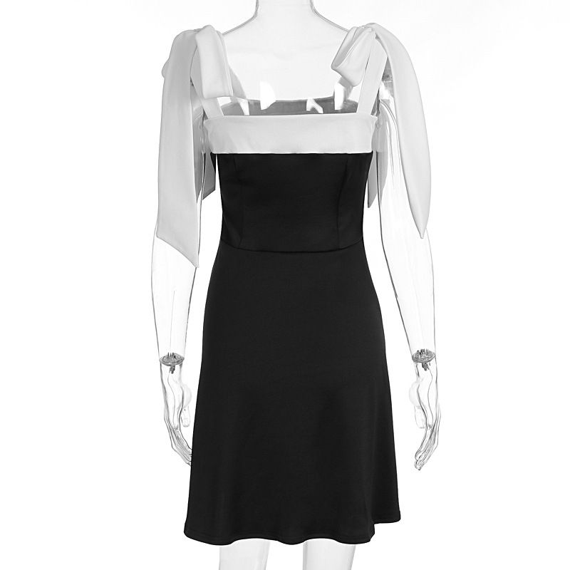 Elegante abito midi monospalla plissettato - Gonna estiva a trapezio con vita sottile per donna_voghion.com