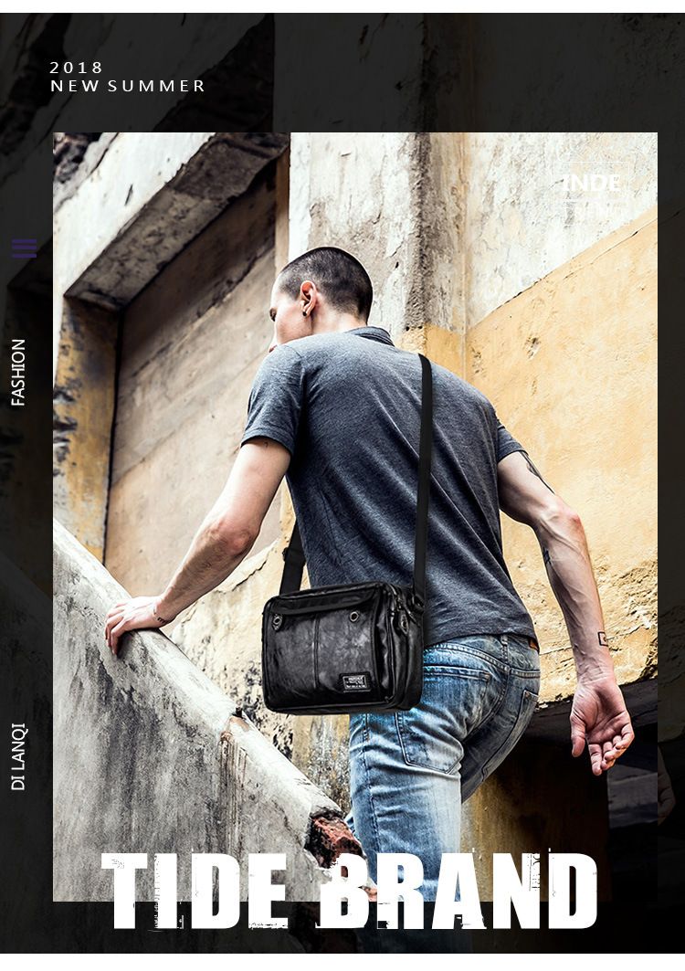 Férfi válltáska, alkalmi divatos táska, átlós válltáska, vízálló, nagy kapacitású_voghion.com