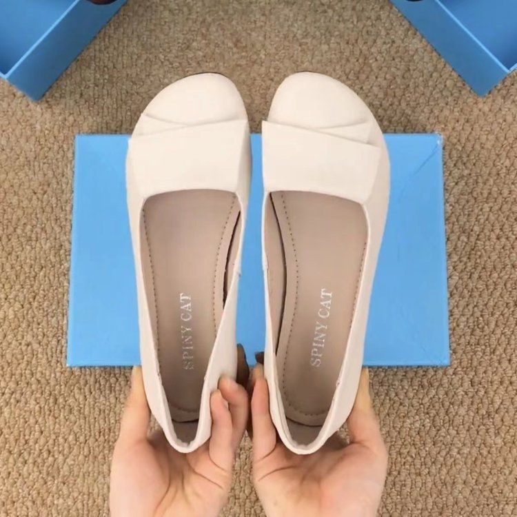 Chaussures simples peu profondes pour femmes, semelles souples, cuir souple, plates, antidérapantes, petites chaussures en cuir à tête ronde_voghion.com