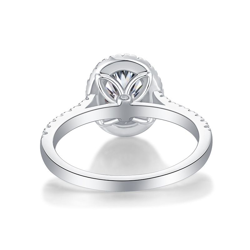 Elegante anello ovale in moissanite da donna in argento sterling 925 con pietra colorata placcata in oro 18 carati per un look senza tempo e sofisticato._voghion.com