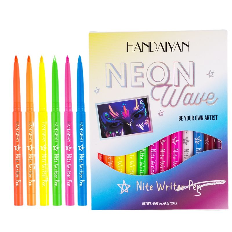 Handaiyan fluorescerende potloodset Han Daiyan zeer fijne kleur eyeliner gelpen waterproof en niet duizelig make-up_voghion.com