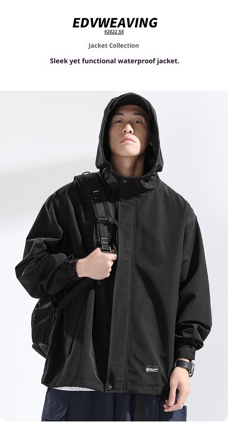 QFV507045555501<2 Men's Jacket 3-in-1 Windproof Large Size Spring Autumn Cotton Coat Winter Fleece Thickened Trendy Wholesale_voghion.com