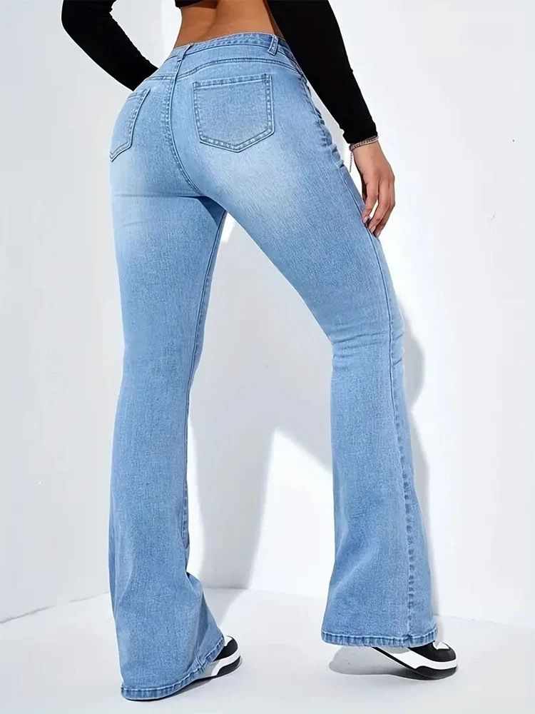 Abbigliamento da donna Jeans svasati retrò Pantaloni estivi dritti larghi Design di nicchia Casual_voghion.com