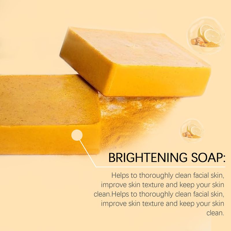 OUHOE Turmeric & Kojic Soap, Gentle Cleansing Skin Moisturizing Facial Body Care Soap_voghion.com