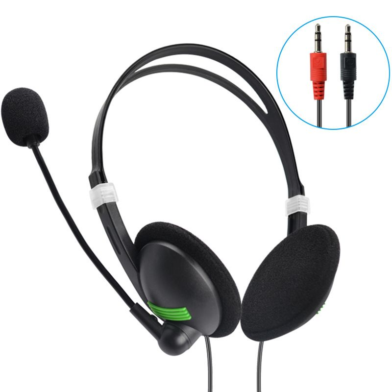 440 Wired 3.5mm Plug Headphone Stereo Noise Reduction Headset With Mic For PC_voghion.com