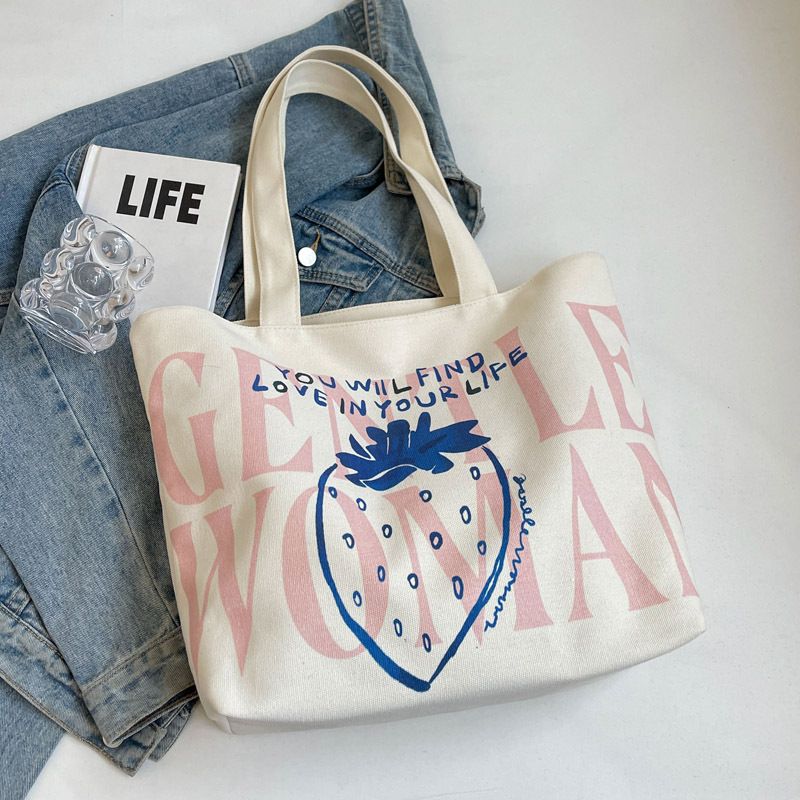 Large Capacity Canvas For Women 2025 Spring Summer New Student Backpack Artistic Versatile Commuter Shoulder Tote Bag_voghion.com