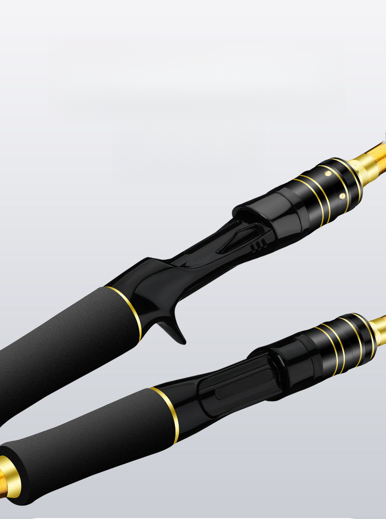 New Lure Set Carbon Fiber Ultra-light Fishing Black Fish Beginner Entry Single Rod Straight Handle Baitcasting Reel_voghion.com