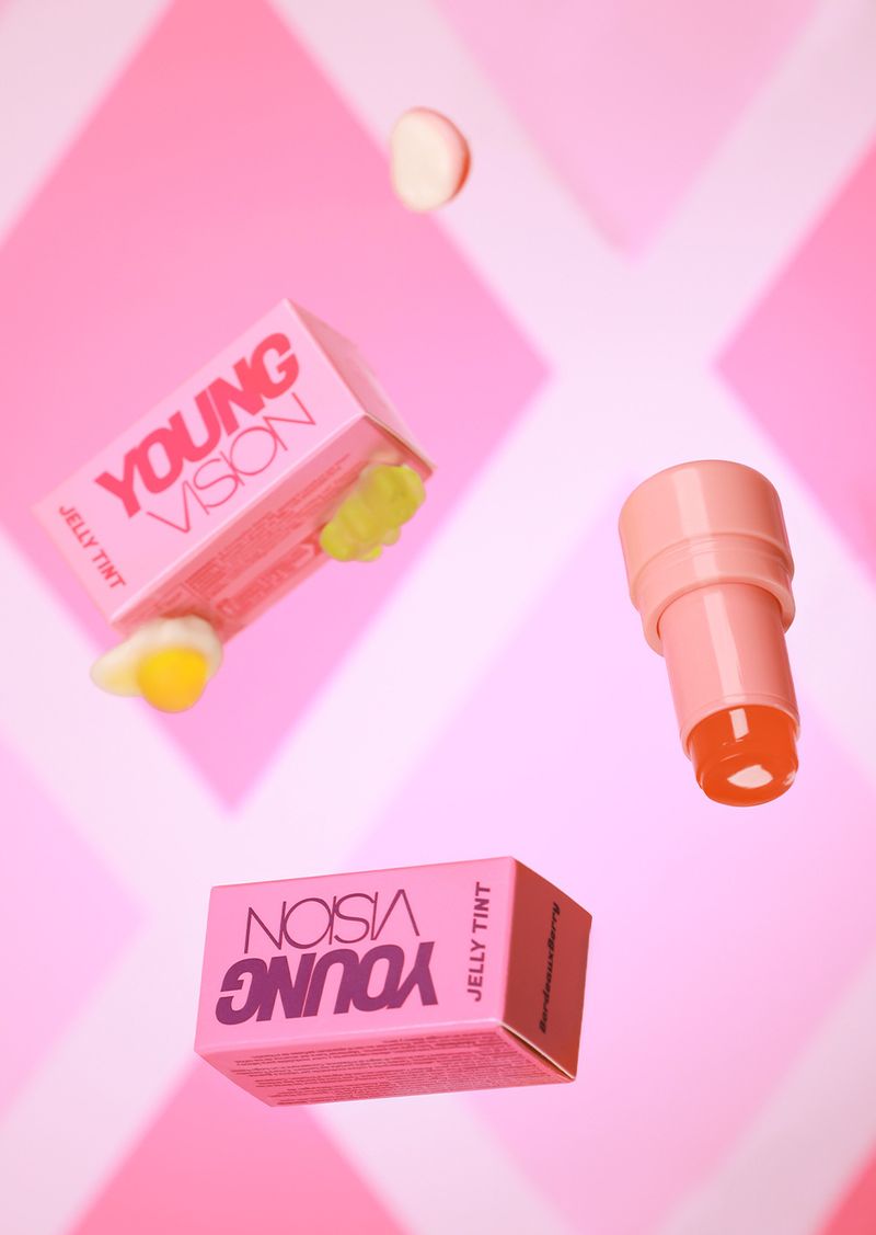 Blush YOUNG VISION 4 Color Jelly Blush Lazy Contour Color Shimmer Blush Stick_voghion.com