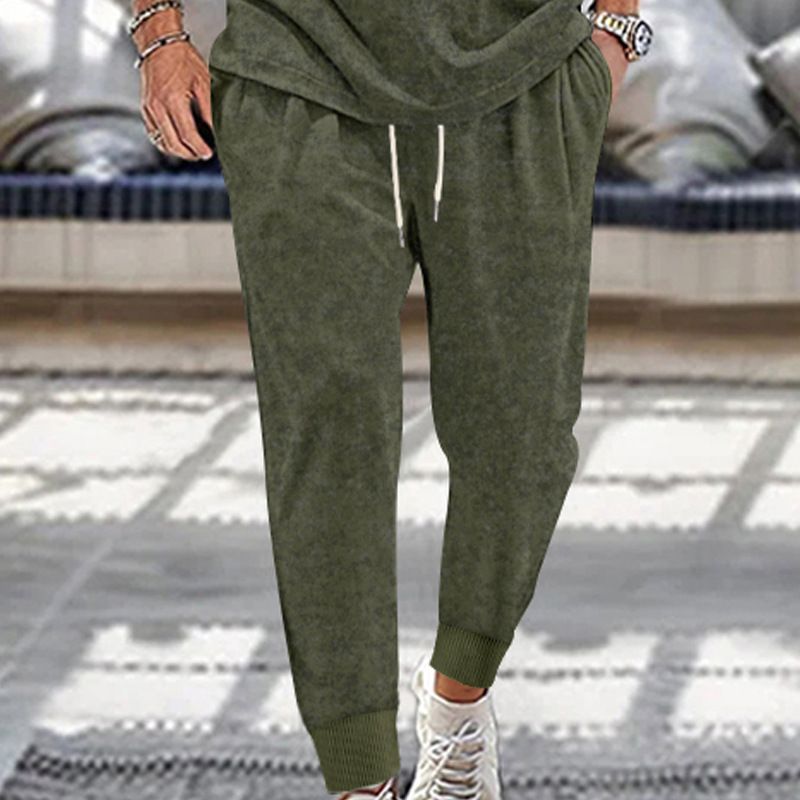 Men's Clothing Casual Cargo Pants - Lightweight Cotton Blend Work Pants, Slim Fit & Multi-Pocket Design For Outdoor & Daily Wear (Black, Navy)_voghion.com