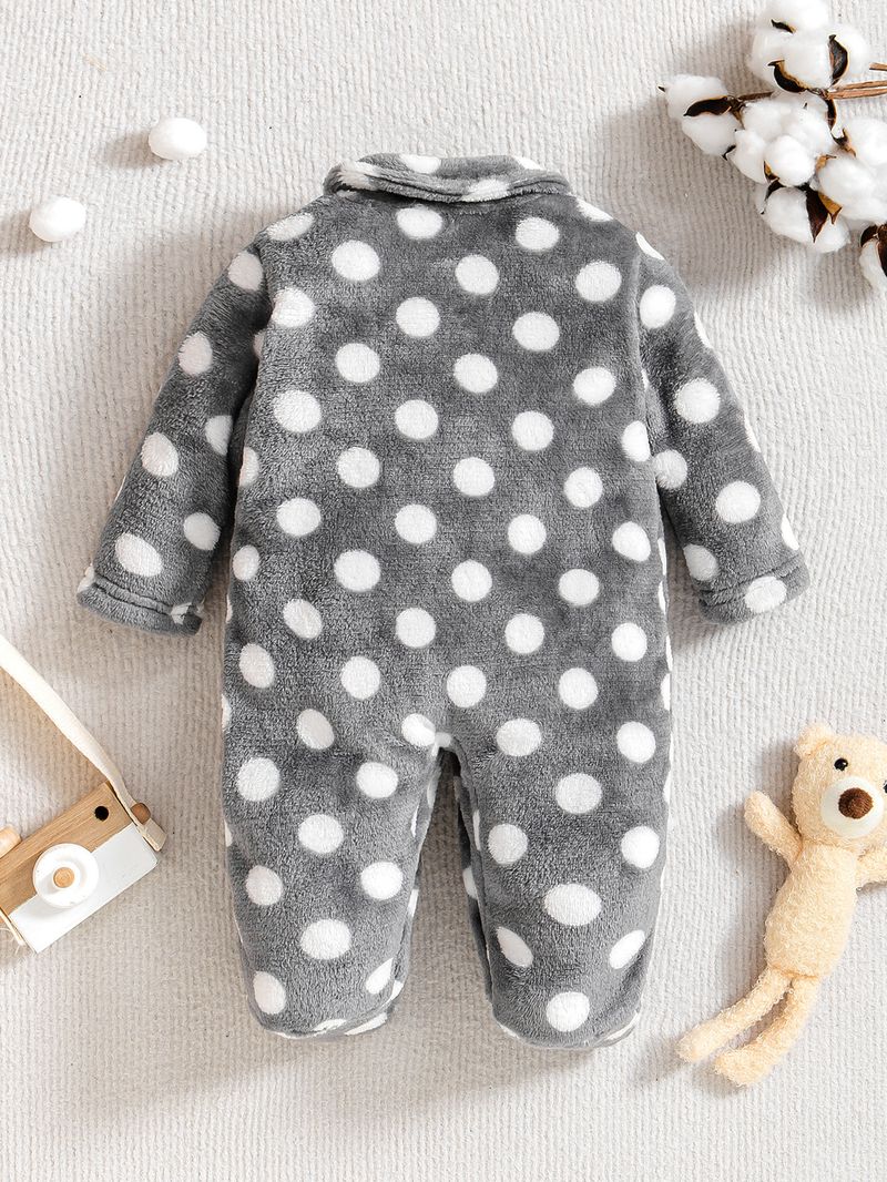 Mother & Kids Soft Fleece Baby Jumpsuit With Adorable Cartoon Prints - Long Sleeve Hooded Romper For Newborn To 12 Months (A-Class Safety Certified)_voghion.com