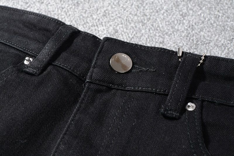 Herrenbekleidung Modemarke Mode Schwarze zerrissene Jeans für Männer Junge Männer Diamantbesetzte elastische schmal geschnittene Röhrenhose Trend_voghion.com