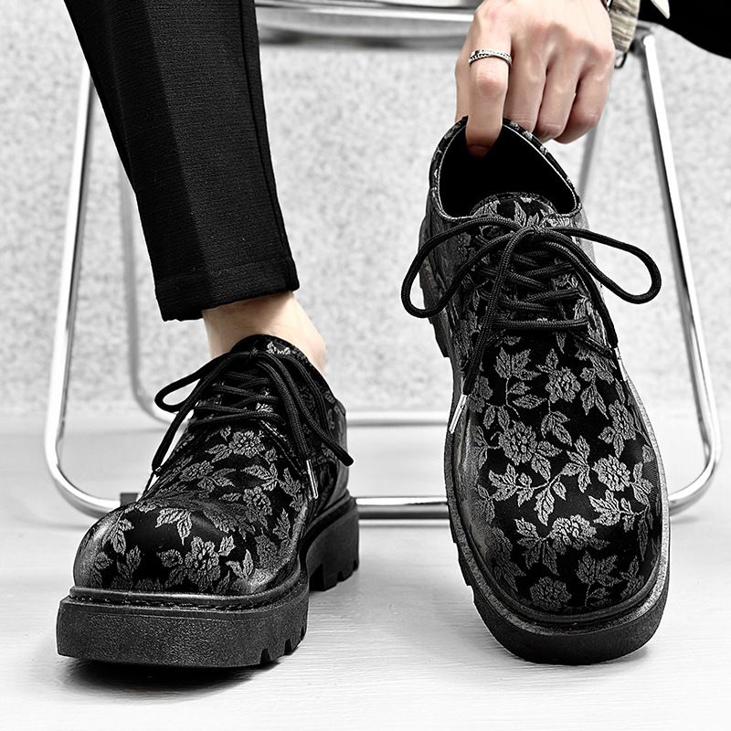 Chaussures basses décontractées en cuir pour jeunes hommes, nouvelle collection automne 2025, célébrités d'Internet_voghion.com