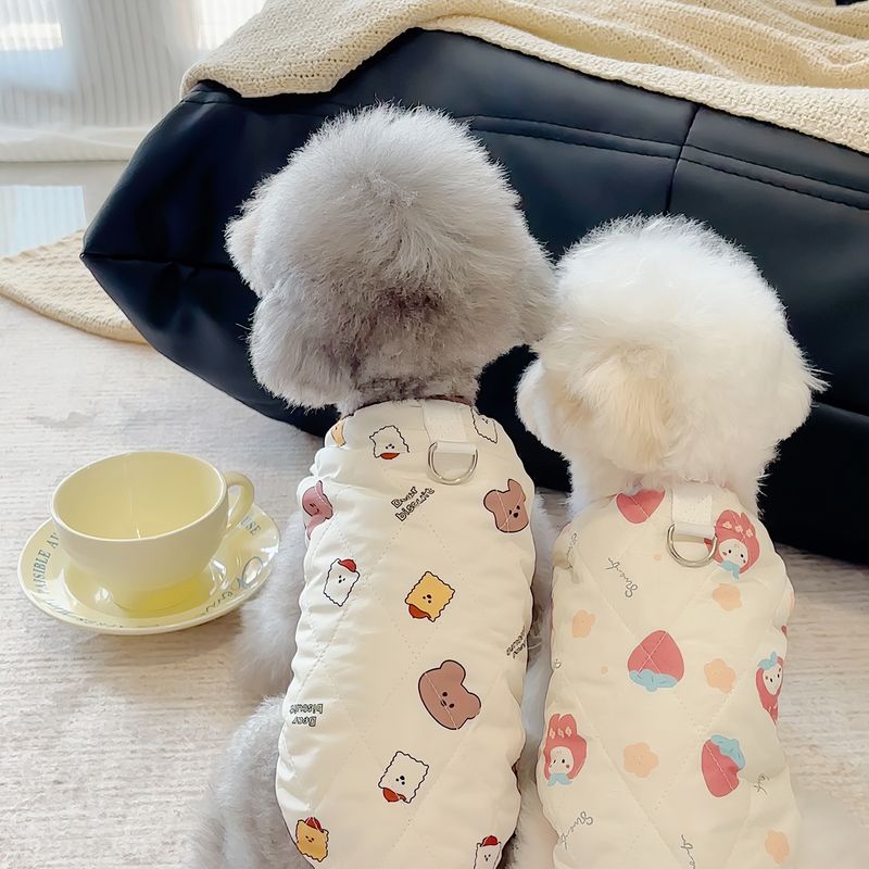 Herbst Winter Warme Haustierkleidung Hund Katze Kleidung Doppelseitige Weste Verdickte Baumwolljacke_voghion.com