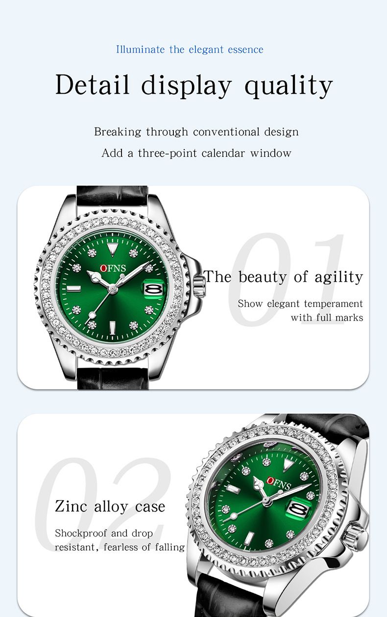 Women's Fashion Watch With Luminous Dial, Date Function & Waterproof Design – Light Luxury Minimalist Style Light Luxury Single Calendar Watch_voghion.com