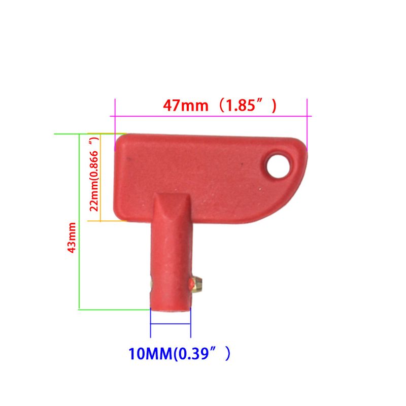 Interruttore di scollegamento della batteria mini rosso chiave di scorta per auto, barche, camion_voghion.com