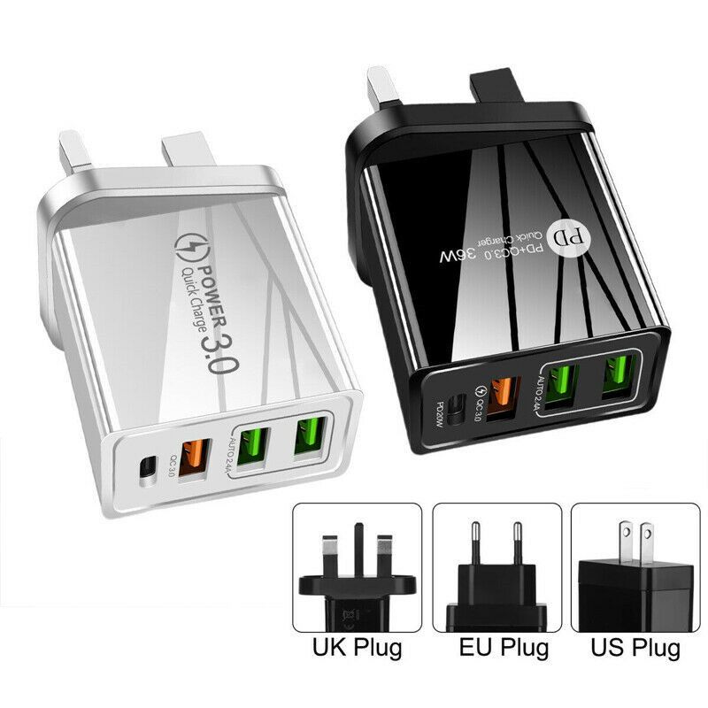 36W Fast Charger PD + USB QC3.0 Type-C Adapter For Google Pixel 8 7A 7 6 Pro 5A_voghion.com