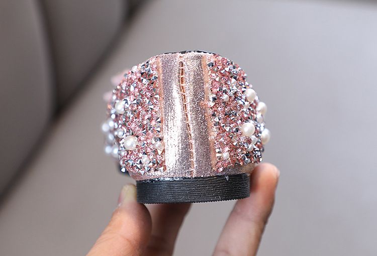 Scarpe da spettacolo per mamma e bambini Scarpe da principessa con paillettes Versione coreana Scarpe da bambina con cristalli Fondo morbido_voghion.com