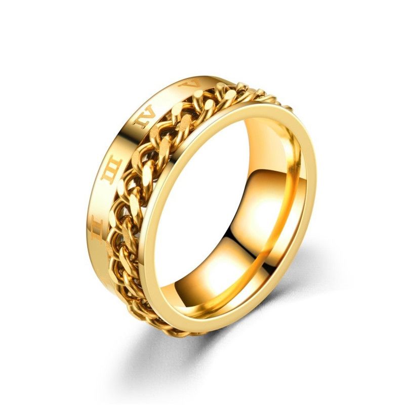 Cooler drehbarer Edelstahlring für Männer, hochwertiger Angstzappel-Multifunktions-Spinner-Kettenringe, Punk-Schmuck_voghion.com