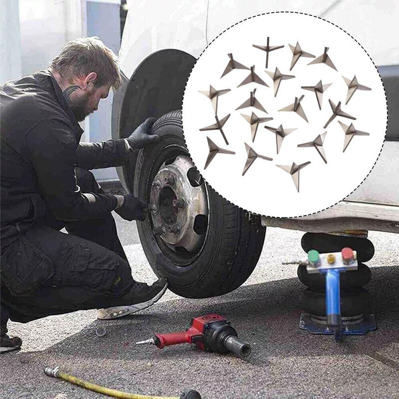 20pcs Tire Puncture Nail Carbon Steel Mini Anti-theft Car Vehicle Height 3cm Reinforced Super Pointed_voghion.com