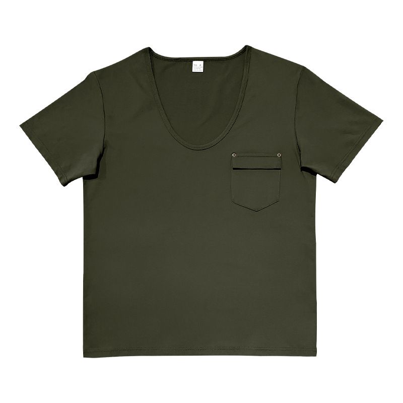 Herren-T-Shirt mit V-Ausschnitt und Tasche – Leichtes Polyester-Mischgewebe mit knitterfreier Oberfläche (S-XXXL) – Lässiges T-Shirt mit schmaler Passform für Komfort im Alltag_voghion.com