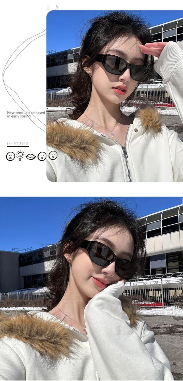 Occhiali da sole a forma di occhio di gatto, di alta gamma, con lenti curve, ispirati alle celebrità, per donna, con protezione UV GM_voghion.com