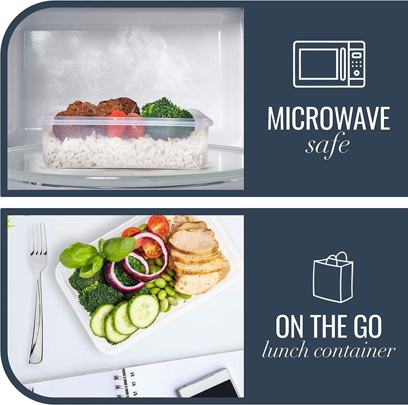 Food Storage Containers Set - BPA-Free Plastic Meal Prep Containers Microwave & Freezer Safe Stackable Kitchen Organizers For Fridge & Pantry_voghion.com