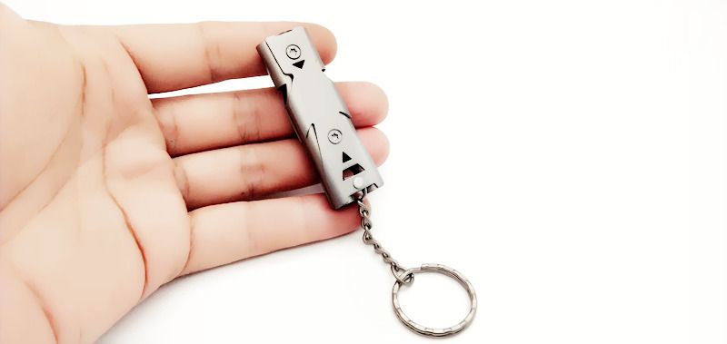 Survival Dual Tube Loud Outdoor Emergency Stainless Steel Frequency Earthquake Rescue High Decibel Whistle_voghion.com