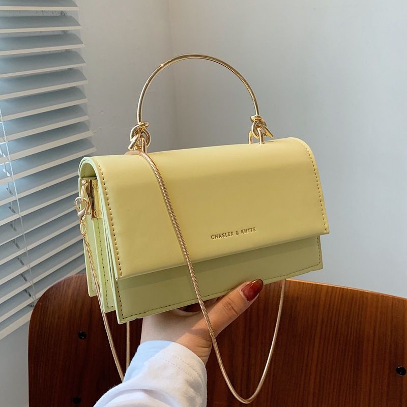 Borsa a tracolla con catena versatile, piccola, quadrata francese, da donna, estate 2025, nuova tendenza_voghion.com