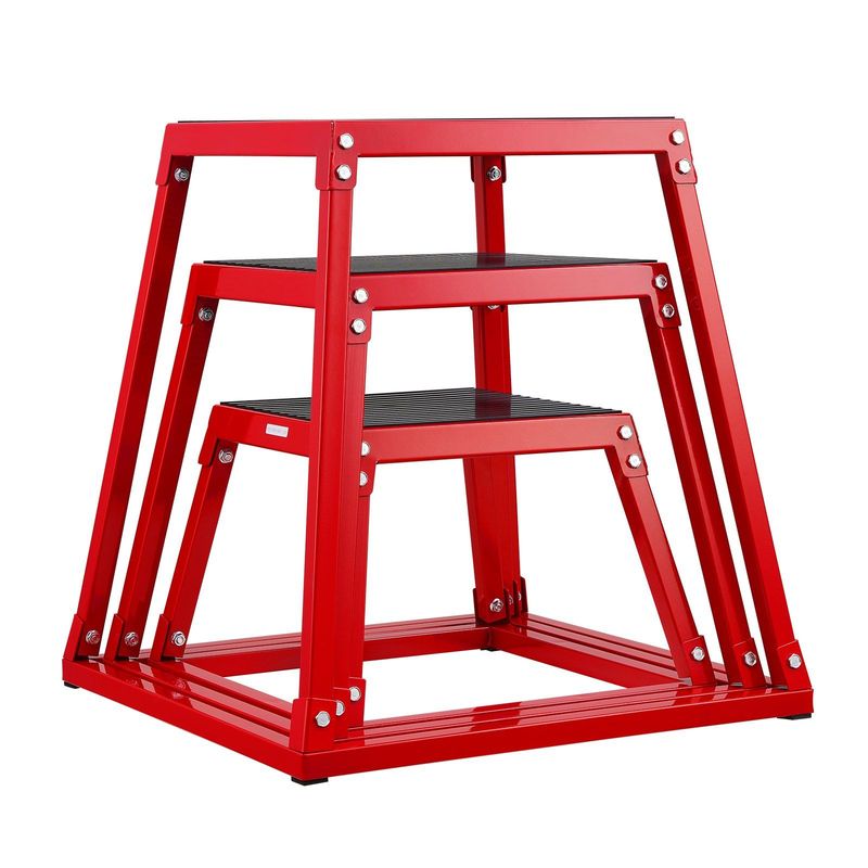 VEVOR Plyometric Jump Boxes, 12/18/24 Inch Plyo Box, Platform And Jumping Agility Box, Anti-Slip Fitness Exercise Step Up Box Set For Home Gym Training, Conditioning Strength Training, Red_voghion.com
