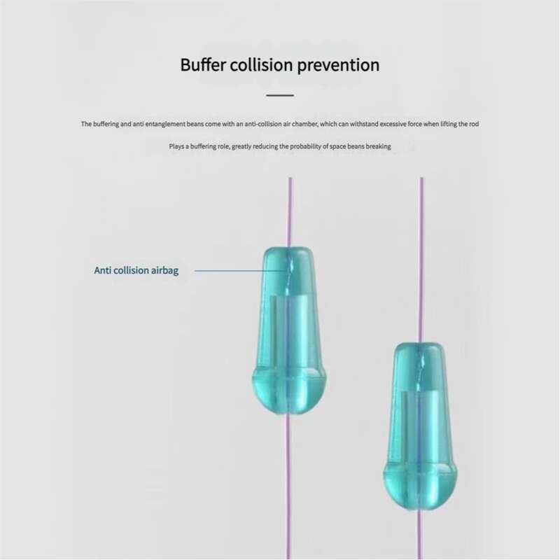 Anello anti-impigliamento per la pesca con polpo in silicone blu cristallo, accessorio per la pesca a fagiolo spaziale_voghion.com