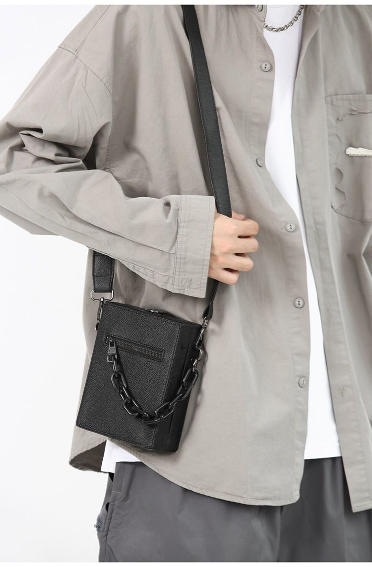 Borsa a tracolla da uomo, borsa a scatola, borsa a catena verticale, borsa per cellulare, borsa a tracolla da donna, portasigarette di marca di lusso da uomo_voghion.com