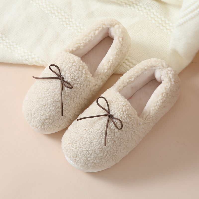 Pantofole autunnali e invernali con tacco per donna, scarpe premaman in cotone morbido con suola morbida per la casa, stile Ins_voghion.com