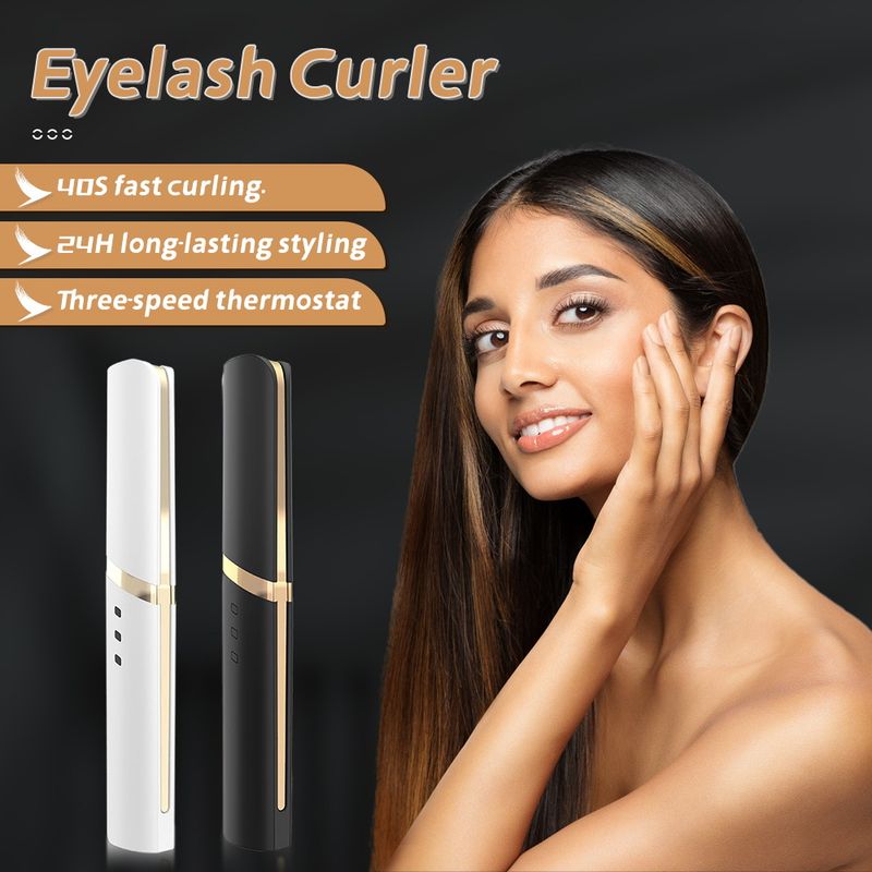 Electric Heating Curling Clip Rechargeable Portable Eyelash Curler_voghion.com