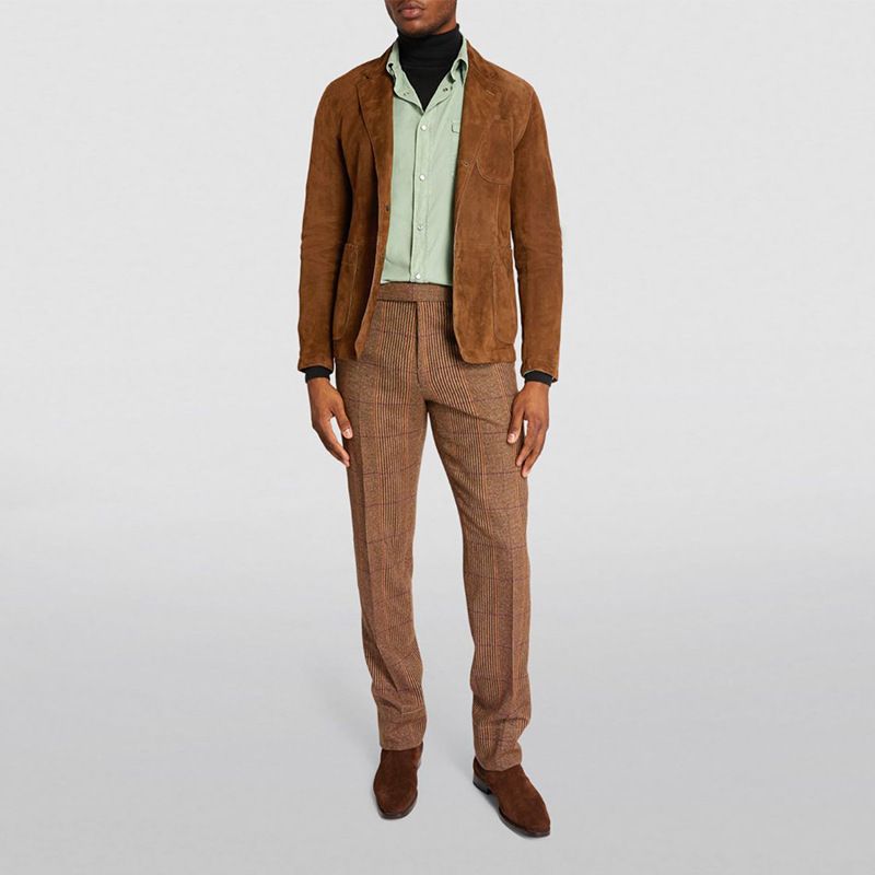CT Vintage Coat Spring/Autumn Solid Color American Style Button Men's Jacket_voghion.com