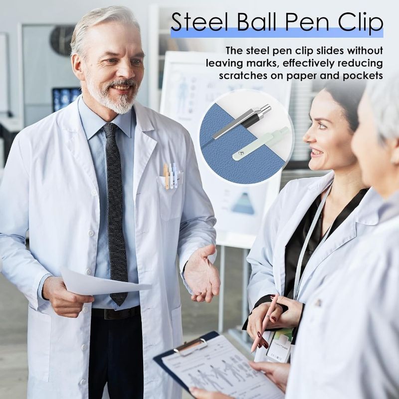Gel Pens 7pcs 0.5mm Cute Black Ink Fine Point Pens With Smooth Writing Quick Dry Pen For Journaling Teacher Work Desk Accessori_voghion.com