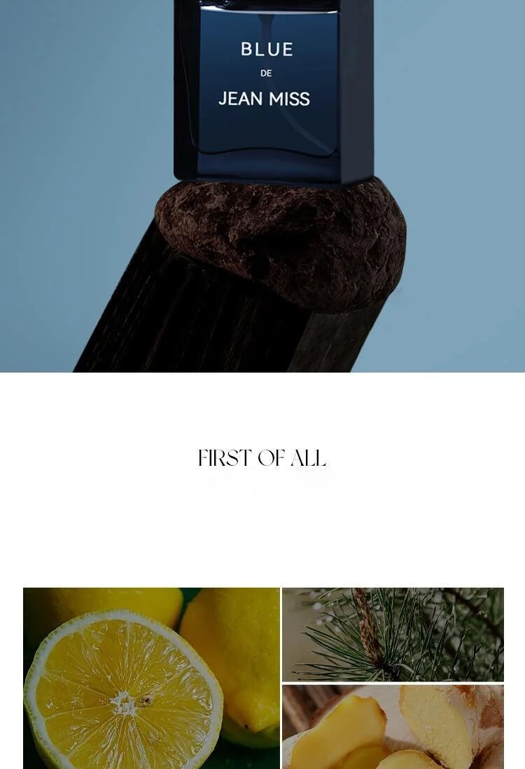 2024. gada jaunās smaržas JEAN MISS zils vīriešu smaržu komplekts trīs daļu komplekts izturīgs svaigs aromāts kungu Gulong smaržas_voghion.com