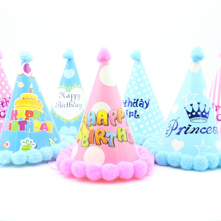 Cappellini colorati in lamina arcobaleno per feste di compleanno per bambini - Stili assortiti (20 cm)_voghion.com