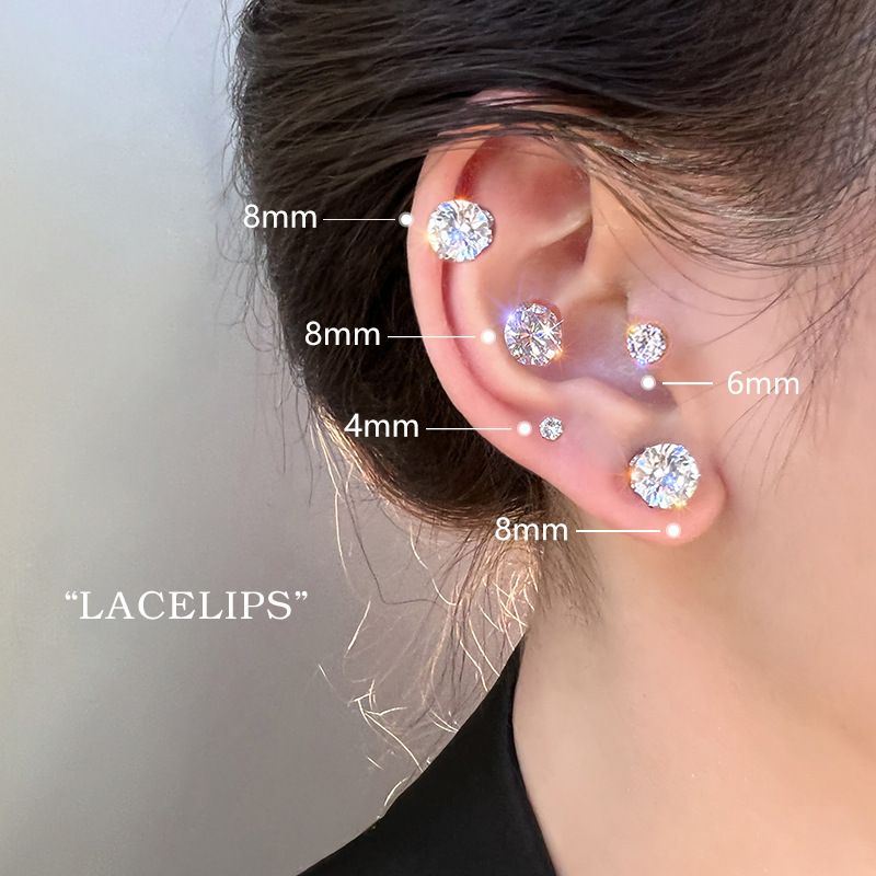Women's earrings niche high-end ear piercing, no need to remove cochlear ear bone nails, exquisite and compact earrings_voghion.com