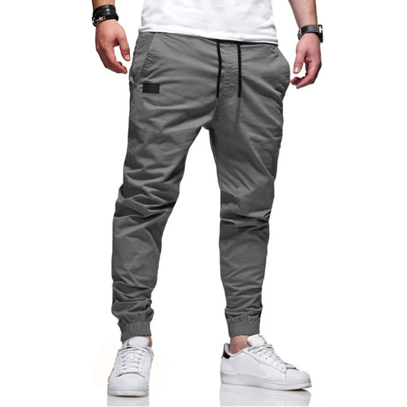 Four Seasons Cargo pants straight trousers for men casual cotton leggings for men slim overalls for men_voghion.com
