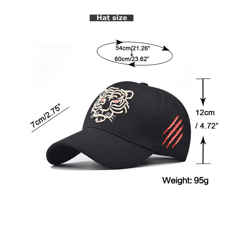 Summer Leisure Trucker Caps Cotton Tiger Embroidery Baseball Cap Men Women Hip Hop Hat Unisex Snapback Hats Gorras_voghion.com