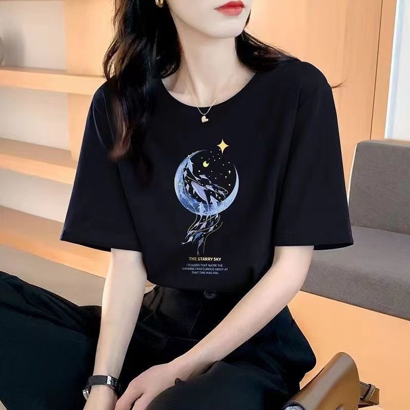 Loose Cotton Short Sleeved T-shirt For Women's Summer Wear, New Beautiful And Chic Top, Niche Design Sense, Popular_voghion.com