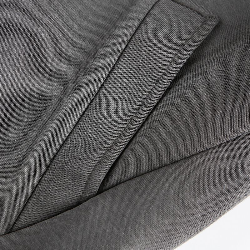 Cardigan largo con cappuccio, felpa primavera autunno, moda maschile, stile americano, semplice, versatile, tinta unita._voghion.com